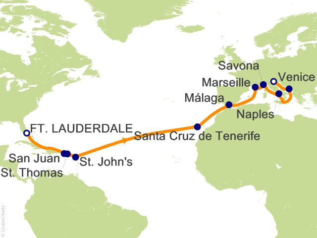 21 Night Voyage from Caribbean Cruise from Fort Lauderdale