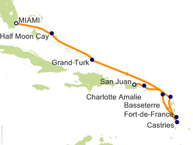 10 Night Eastern Caribbean Cruise from Miami