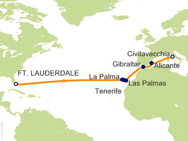 15 Night Florida to Italy Cruise from Fort Lauderdale