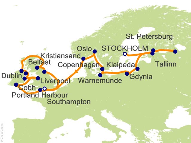 23 Night Emerald Isles Sojourn Cruise from Stockholm