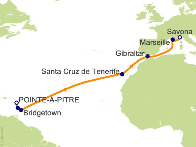 14 Night Voyage from Caribbean Cruise from Pointe-a-Pitre