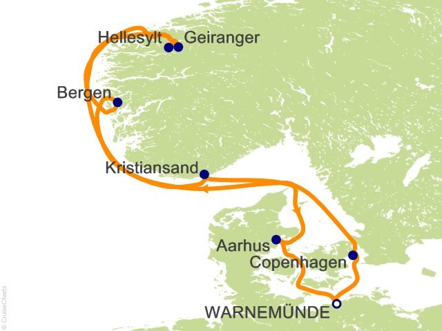 7 Night Denmark  Norway  Germany Cruise from Warnemunde