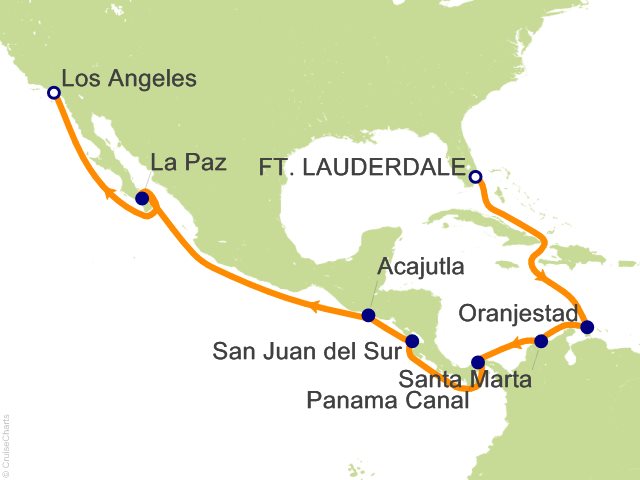 17 Night World Cruise Segment   Panama Canal Connoisseur Cruise from Fort Lauderdale