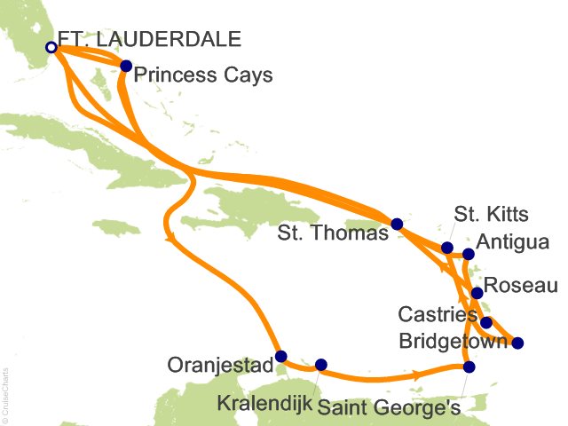 20 Night Caribbean Explorer Cruise from Fort Lauderdale