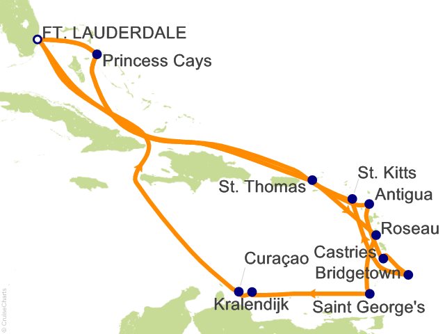 20 Night Caribbean Explorer Cruise from Fort Lauderdale