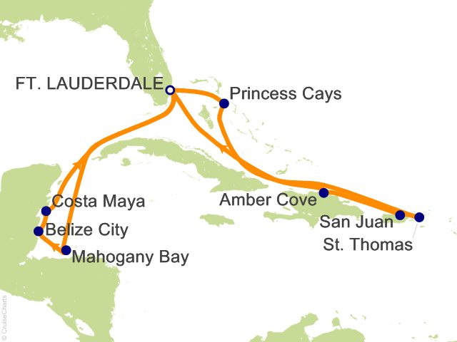 13 Night Holiday Caribbean Southern Adventurer Cruise from Fort Lauderdale