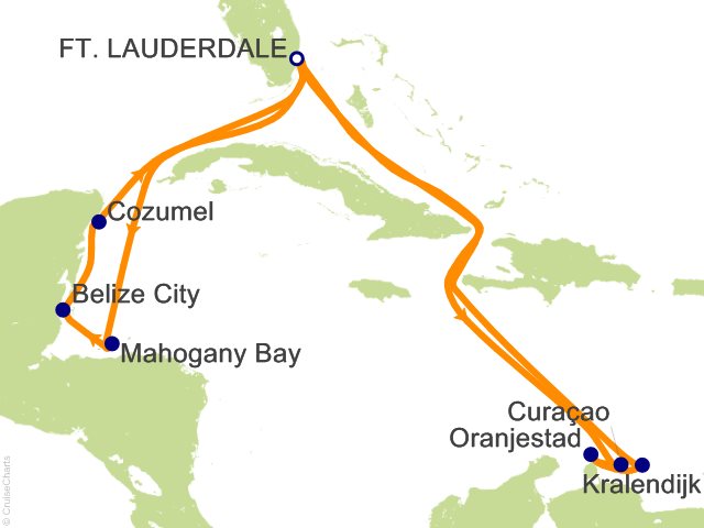 14 Night Caribbean Southern Adventurer Cruise from Fort Lauderdale