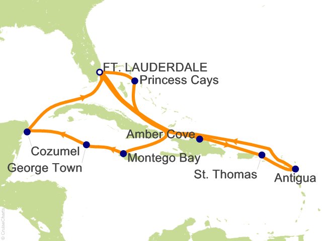 14 Night Caribbean Eastern/Western Adventurer Cruise from Fort Lauderdale