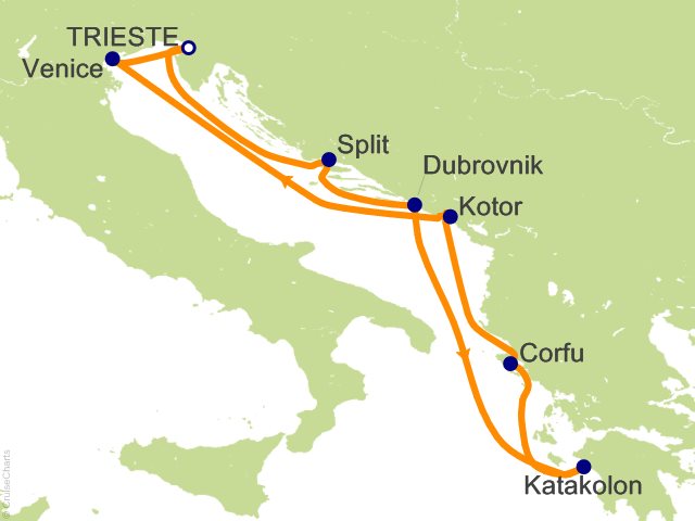 7 Night Islands in the Blue Cruise from Trieste