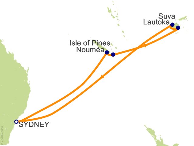 11 Night South Pacific and Fiji Cruise from Sydney