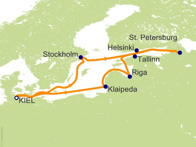 10 Night The Northern Capitals Cruise from Kiel