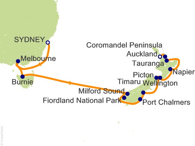 14 Night Australia and New Zealand Cruise from Sydney