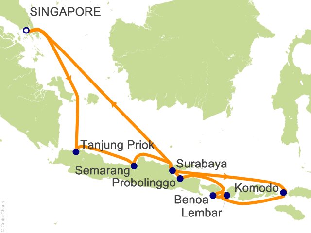 12 Night Indonesian Discovery Cruise from Singapore
