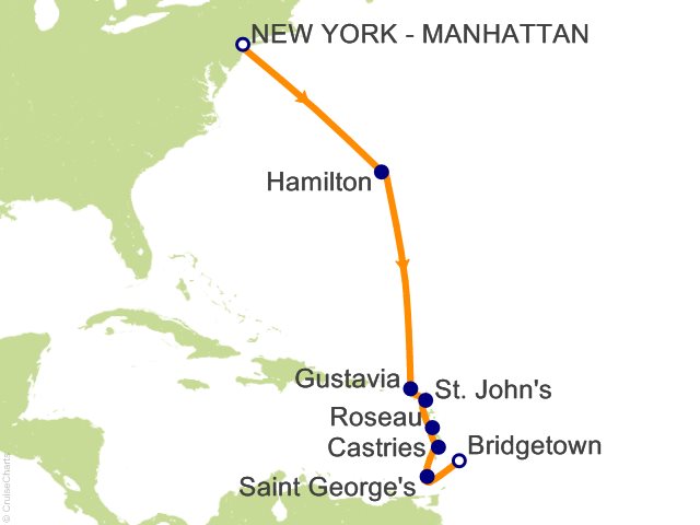 12 Night Caribbean and Central America Cruise from New York