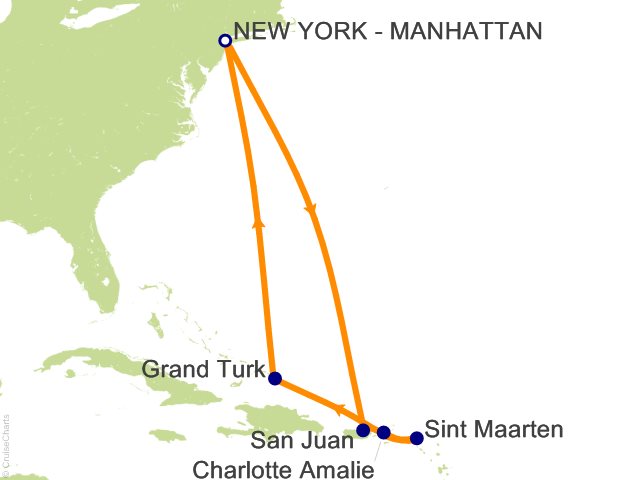 9 Night Eastern Caribbean Cruise from New York