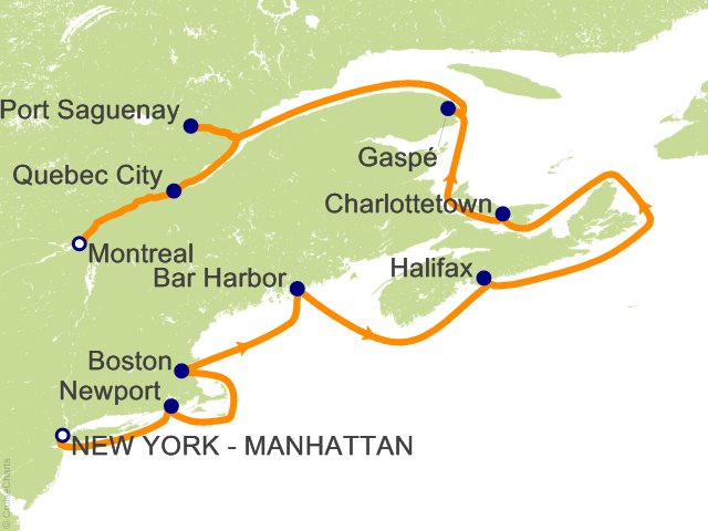 10 Night New York City to Montreal Cruise from New York