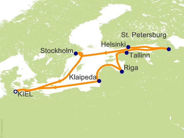 11 Night The Northern Capitals Cruise from Kiel