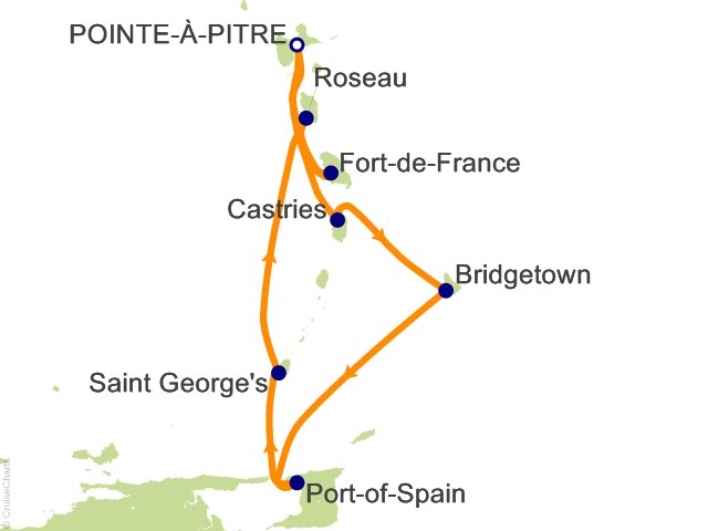 7 Night Caribbean and Antilles Cruise from Pointe-a-Pitre