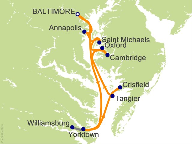 6 Night Chesapeake Bay Cruise from Baltimore