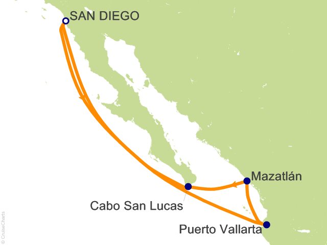 7 Night Mexican Riviera Holiday Cruise on Eurodam from San Diego ...