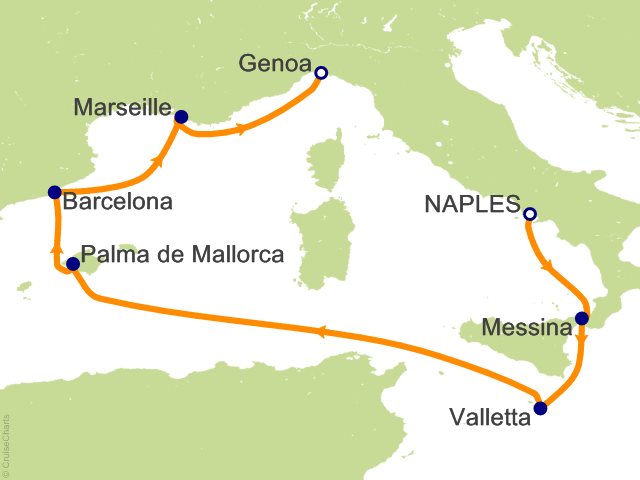6 Night Mediterranean Cruise from Naples