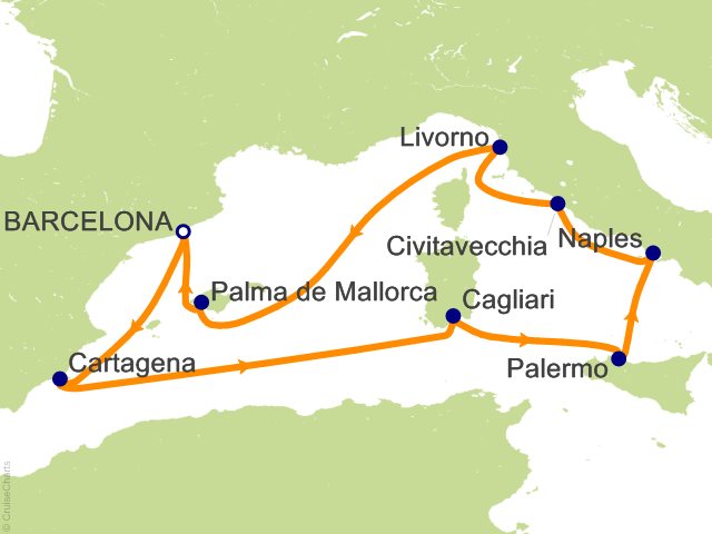 12 Night Western Mediterranean from Barcelona Cruise from Barcelona