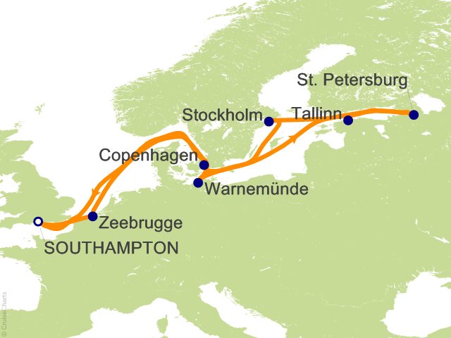 14 Night Scandinavia and Russia Cruise from Southampton