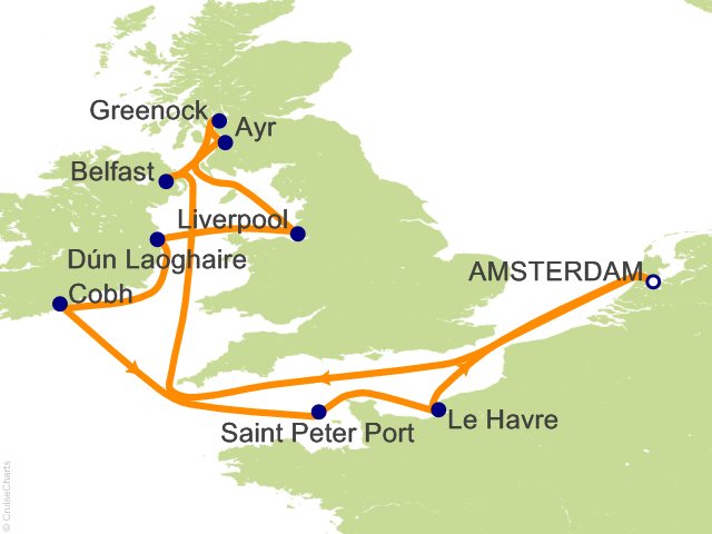 12 Night British Isles and The Open Cruise from Amsterdam