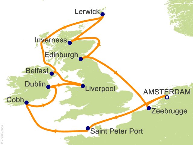 14 Night British Isles Cruise from Amsterdam