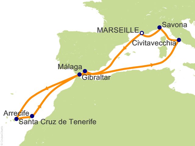 11 Night The Islands of the Sun Cruise from Marseille