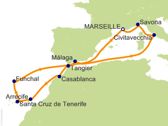 13 Night The Islands of the Sun Cruise from Marseille