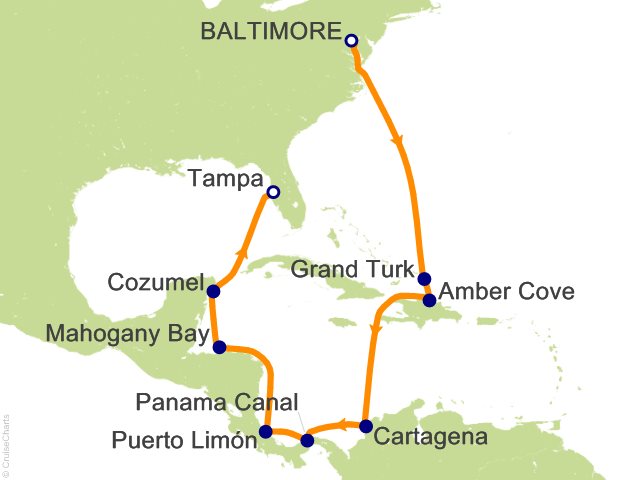 cruise from baltimore to panama canal