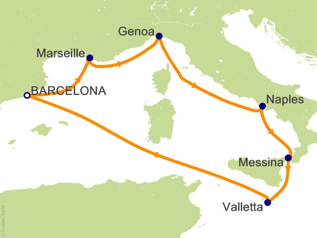 best 7 day mediterranean cruise from barcelona 2023