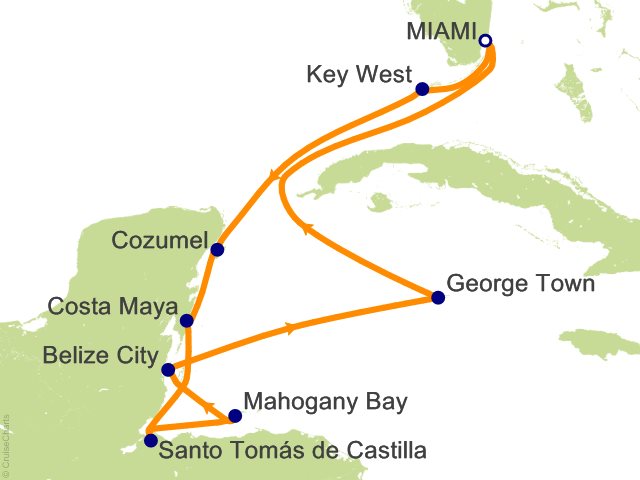 11 Night Miami to Miami Cruise from Miami