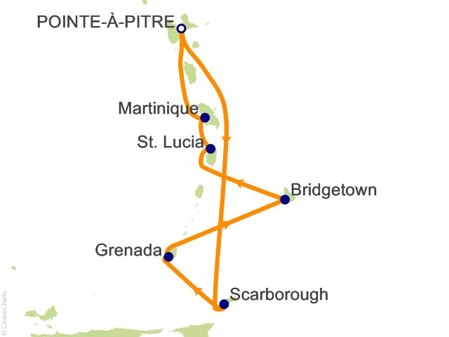 7 Night Trinidad and Tobago  Grenada  Barbados  St. Lucia Cruise from Pointe-a-Pitre