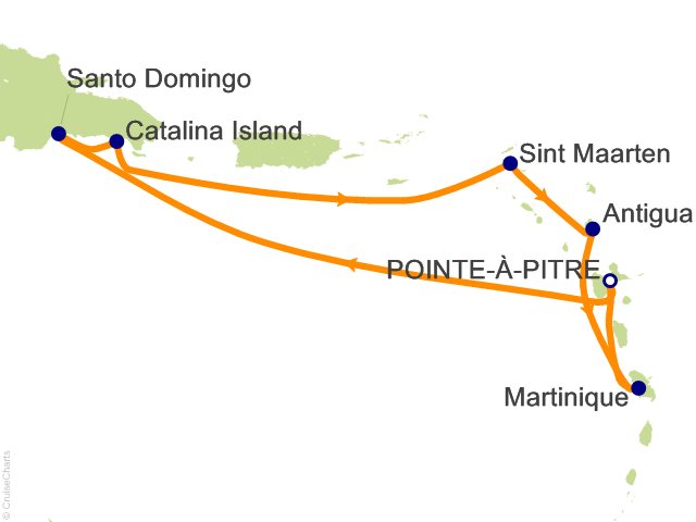 7 Night Dominican Republic  Antigua  Antilles Cruise from Pointe-a-Pitre
