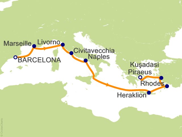 10 Night Europe Cruise from Barcelona