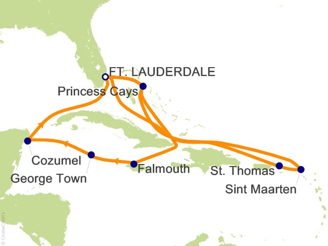 14 Night Caribbean Eastern Western Adventurer Cruise On Regal Princess 