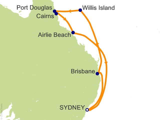 10 Night Queensland and the Great Barrier Reef Cruise from Sydney