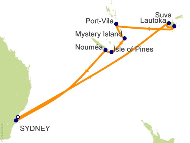 14 Night South Pacific and Fiji Cruise from Sydney