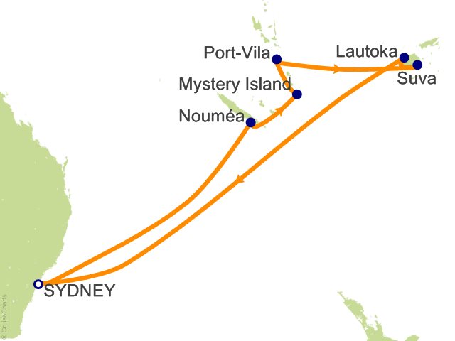 13 Night South Pacific and Fiji Cruise from Sydney