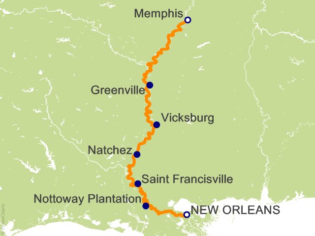 8 Night New Orleans to Memphis Cruise and Land Tour