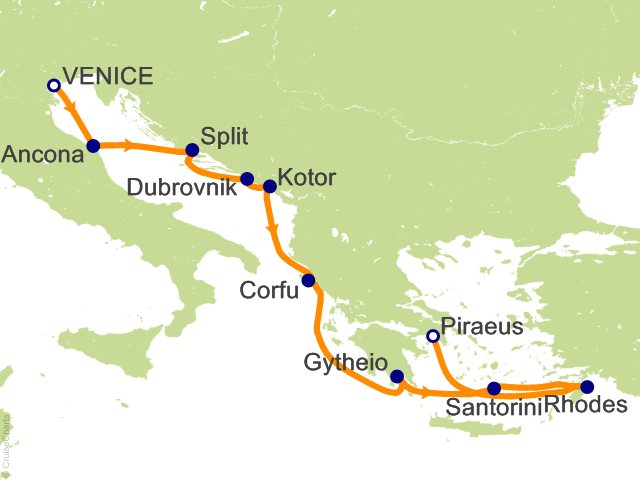 10 Night Adriatic and Aegean Pearls Cruise from Venice