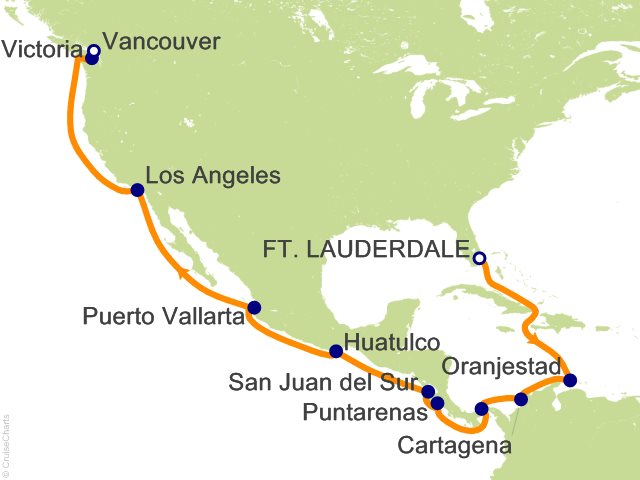 19 Night Panama Canal and British Columbia Cruise from Fort Lauderdale