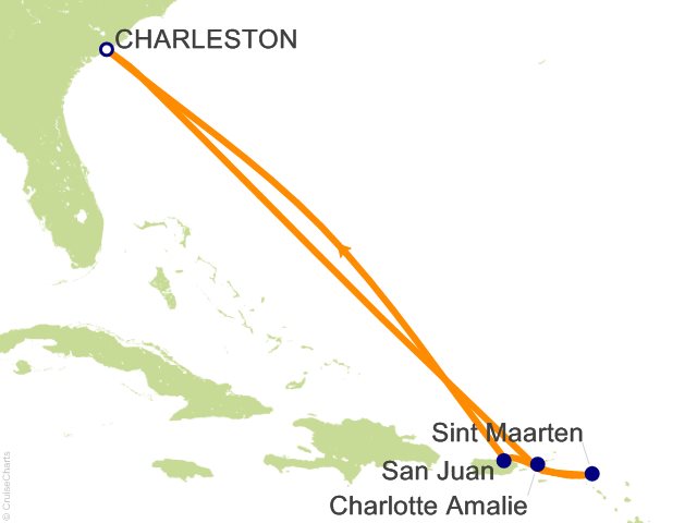 eastern caribbean cruises from charleston sc