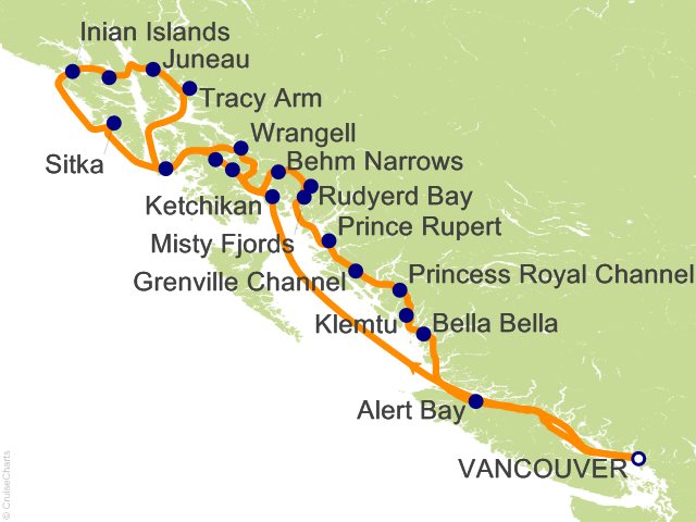 cruises to inside passage alaska from vancouver