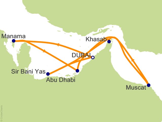 10 Night Dubai and the Arabian Gulf Cruise from Dubai