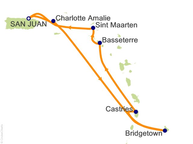 7 Night Southern Caribbean from San Juan Cruise from San Juan