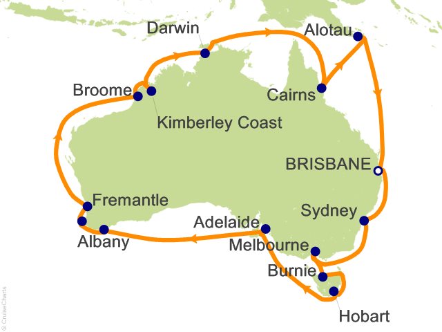 round trip australia cruise