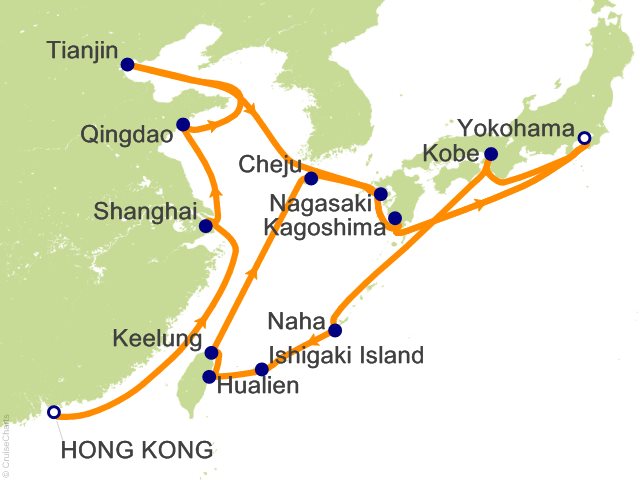 28 Night China and Japan Explorer Collectors Voyage Cruise from Hong Kong